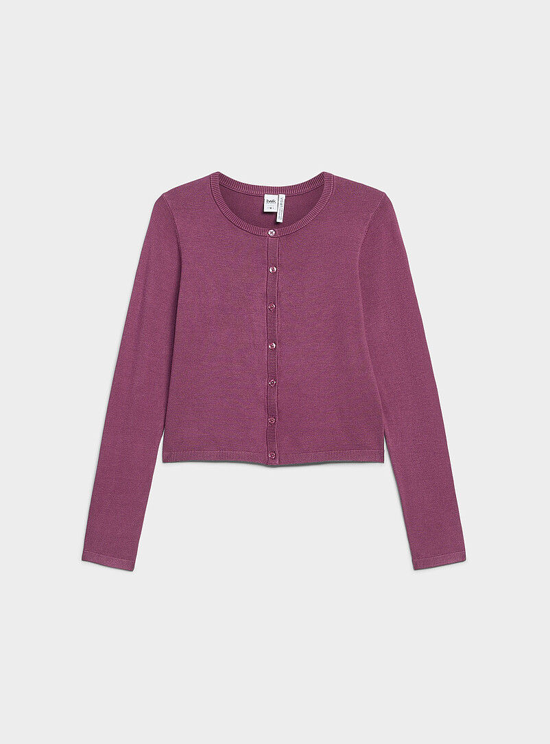 Twik Navy/Midnight Blue Small-button fine-knit cardigan for women