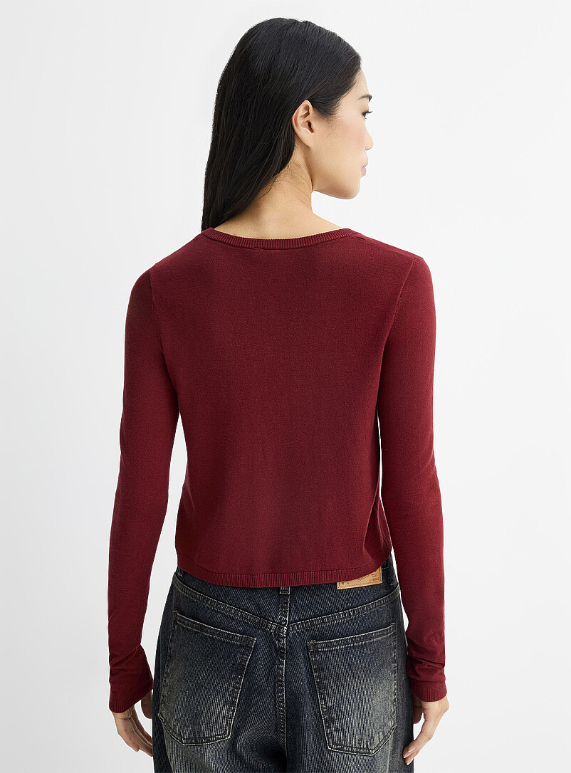 Twik: Le cardigan fin tricot et petits boutons Bleu marine - Bleu nuit pour femme