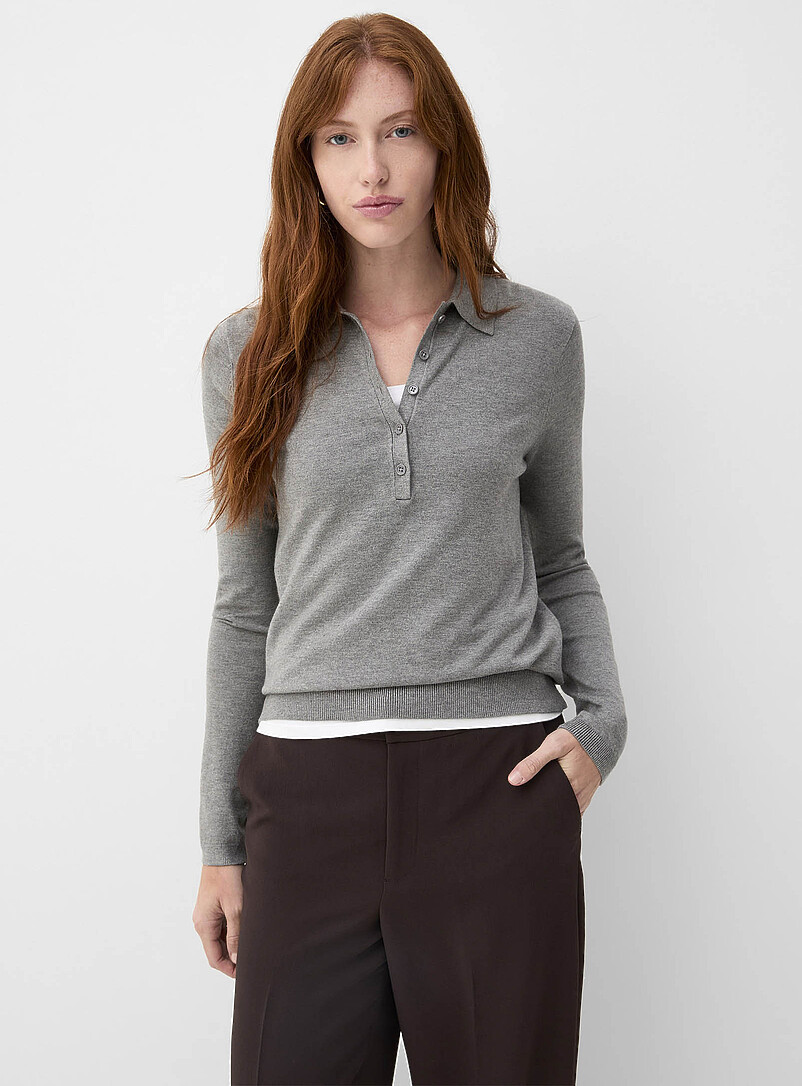 Contemporaine: Le polo extensible uni Bleu royal - Saphir pour femme