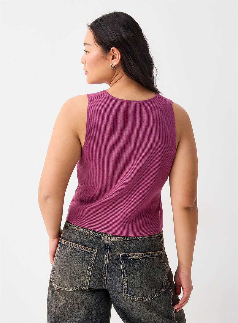 Twik: Le gilet c&ocirc;tel&eacute; &agrave; boutons Bleu moyen - Ardoise pour femme