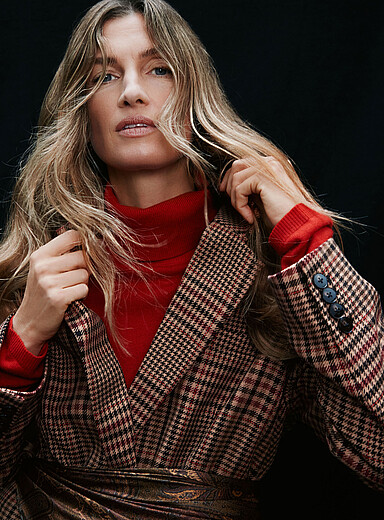Pure merino wool turtleneck sweater