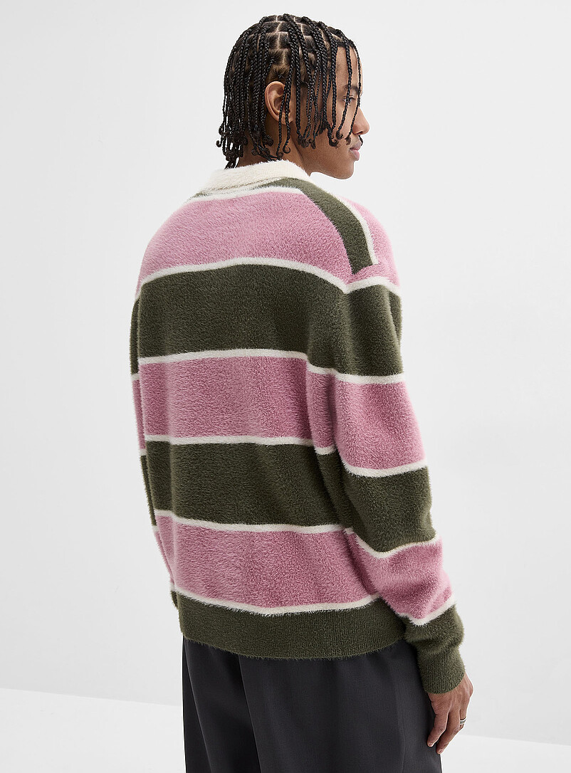 Djab Assorted Fuzzy-knit rugby polo for men