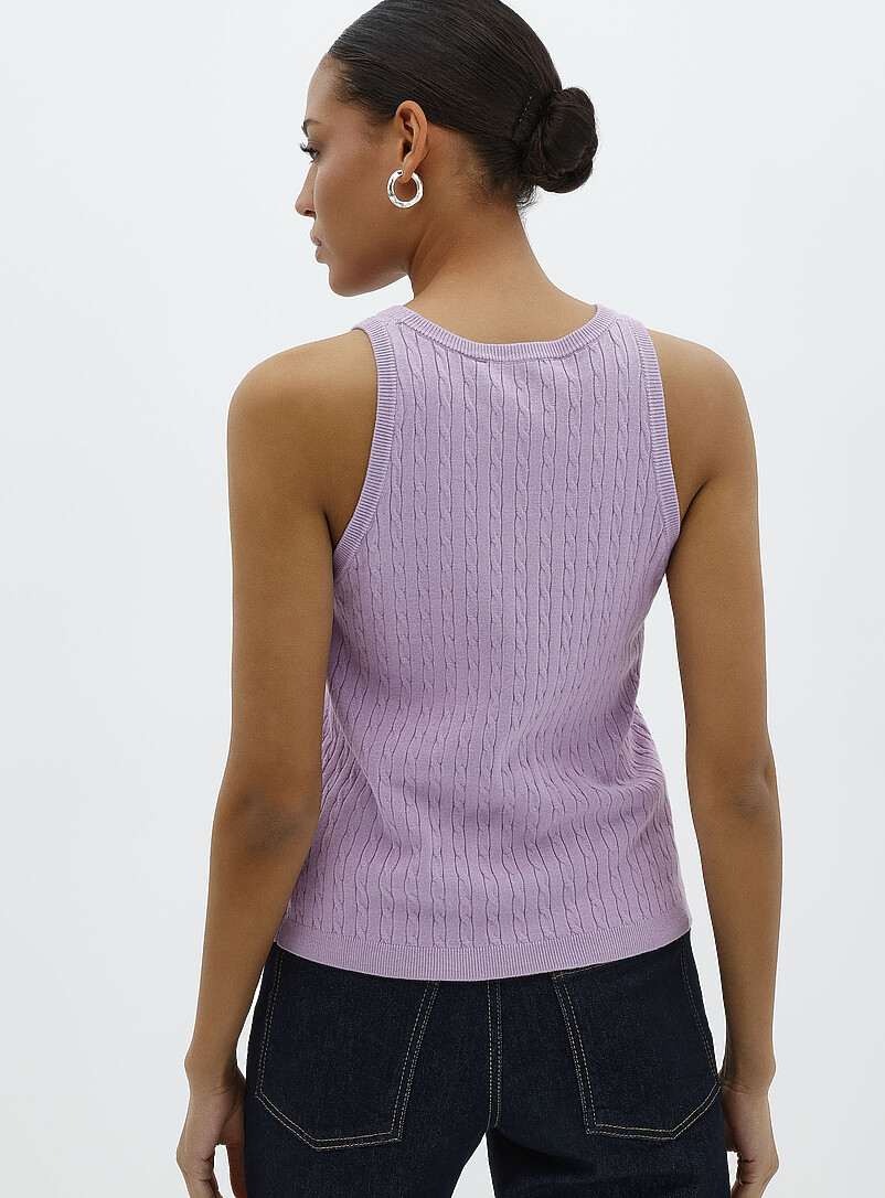 Flowy cable-knit cami | Contemporaine | Sweater Vests & Camis | Simons