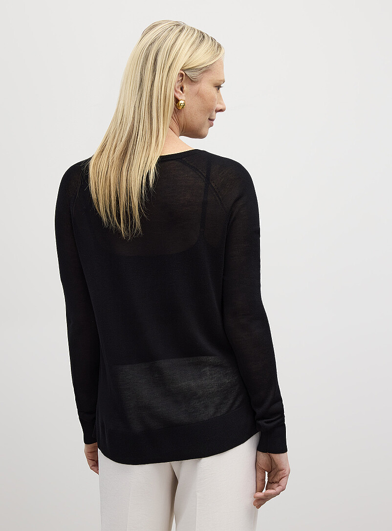 Contemporaine Royal/Sapphire Blue Ultra-fine knit sweater for women