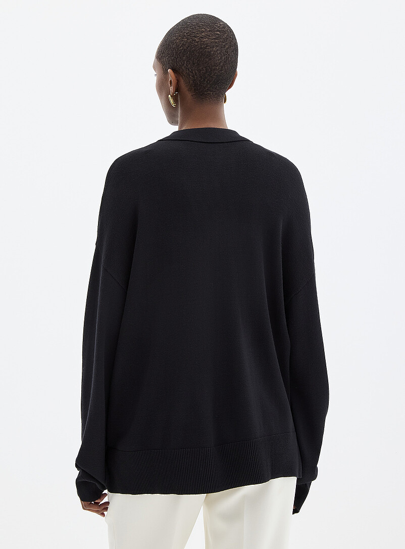 Contemporaine: Le polo ample uni Gris pour femme