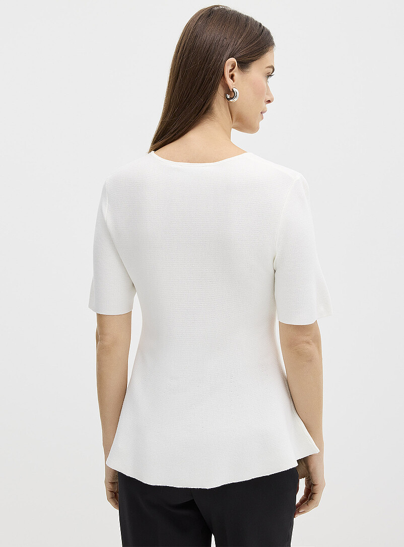 Contemporaine: Le chandail doux tricot taille basque Mauve pour femme