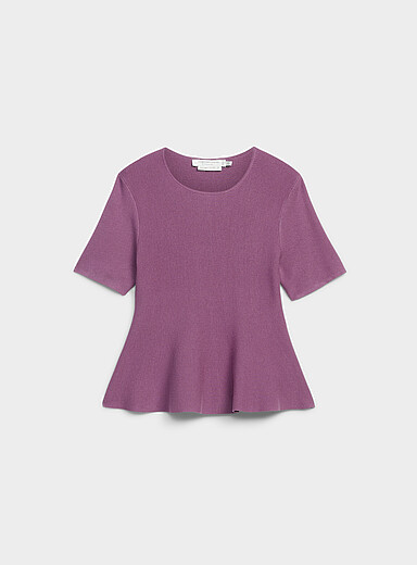 Le chandail doux tricot taille basque