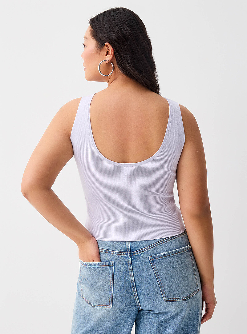Twik: La camisole c&ocirc;tel&eacute;e dos &eacute;chancr&eacute; Lilas pour femme