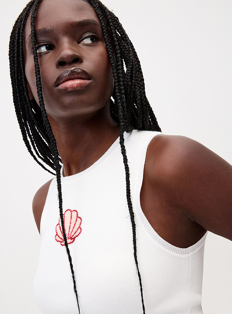 Twik: La camisole image billes Citron pour femme