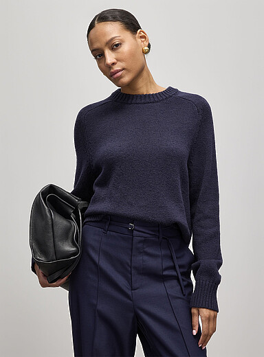 Shaker-rib boxy-fit sweater