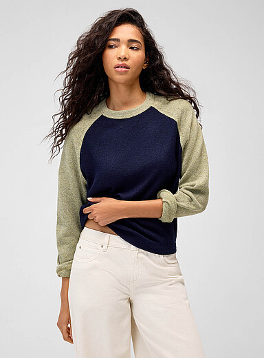 Le chandail manches raglan bicolore