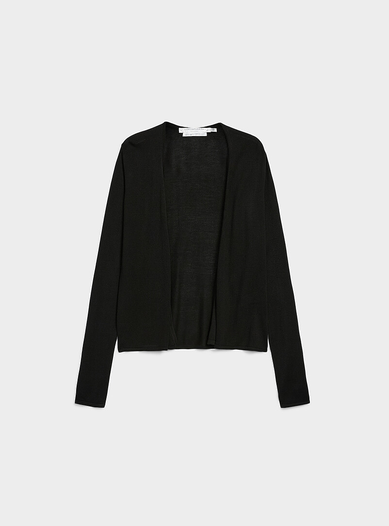 Fluid-knit open-front cardigan product image 2