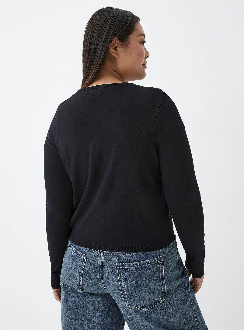 Small-button fine-knit cardigan product image 2
