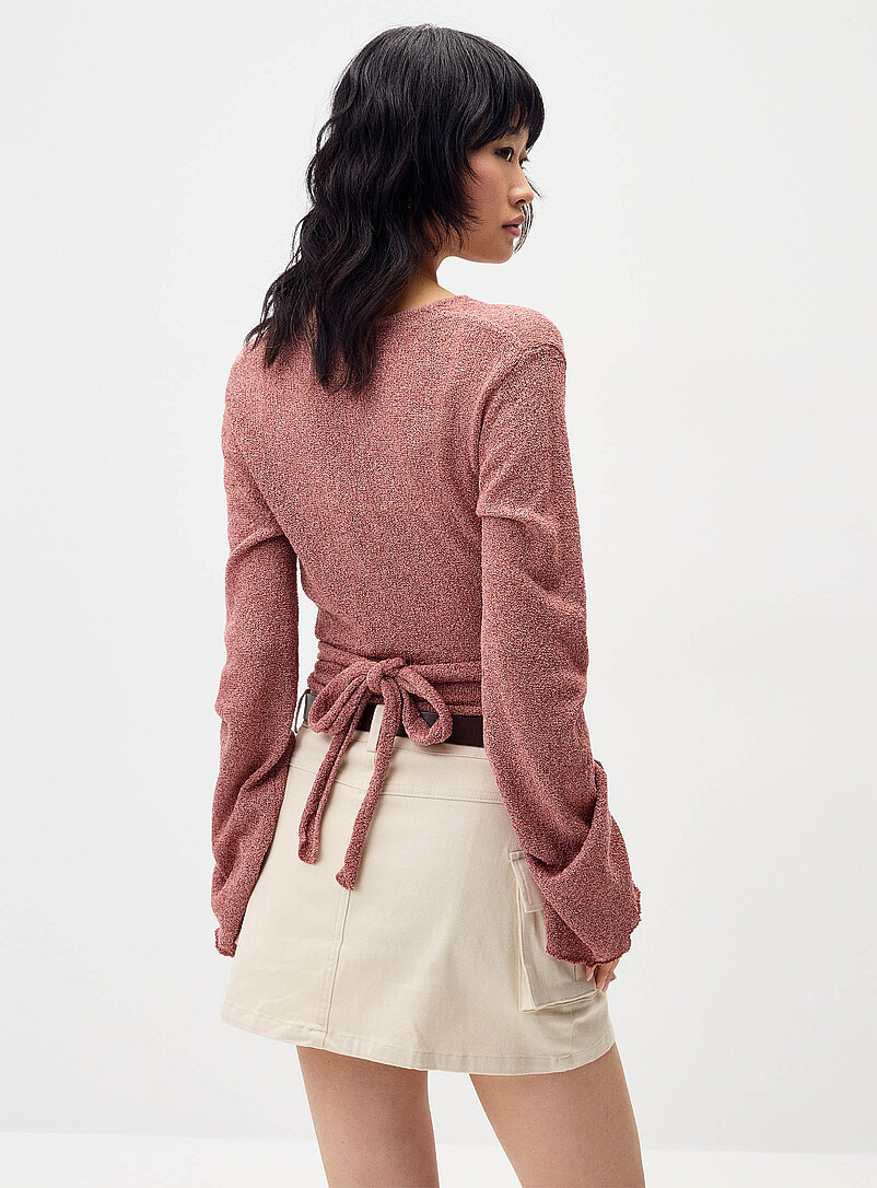 Flared-sleeve terry shrug product image 3