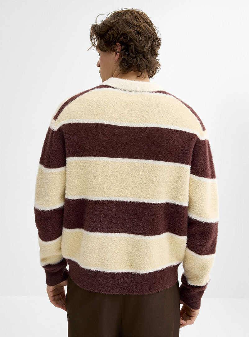 Fuzzy-knit rugby polo product image 3