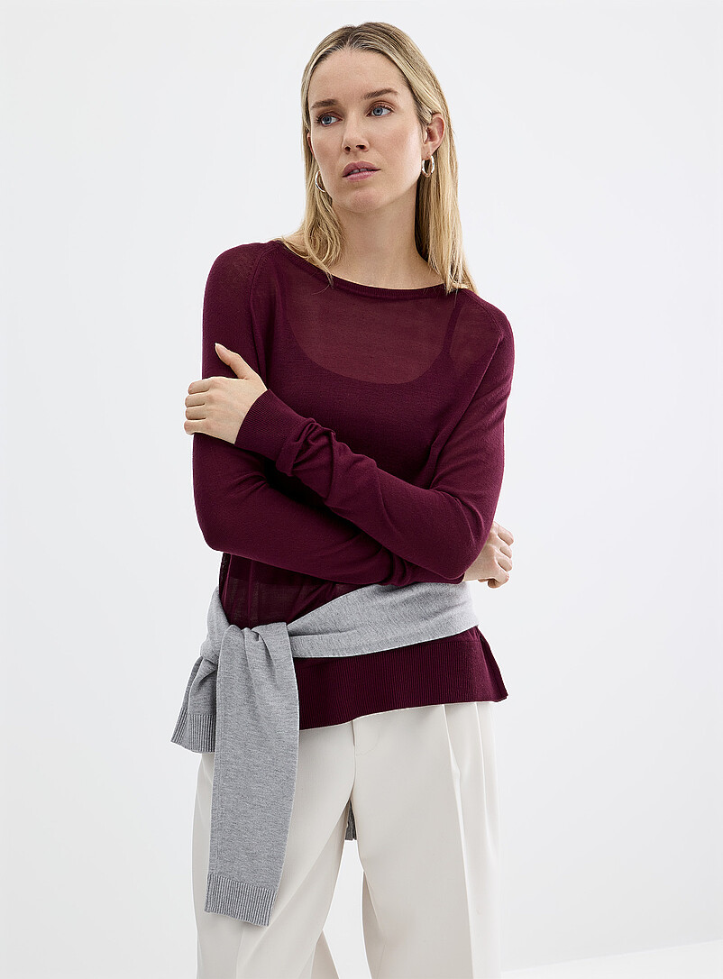 Ultra-fine knit sweater product image (primary)
