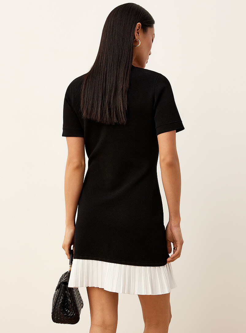 Dense knit pleated edge minidress product image 3