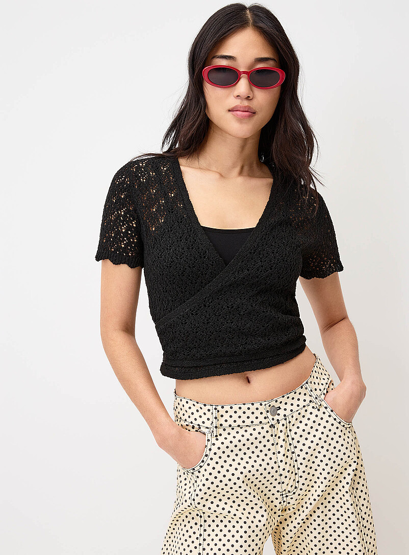 Openwork Knit Bolero