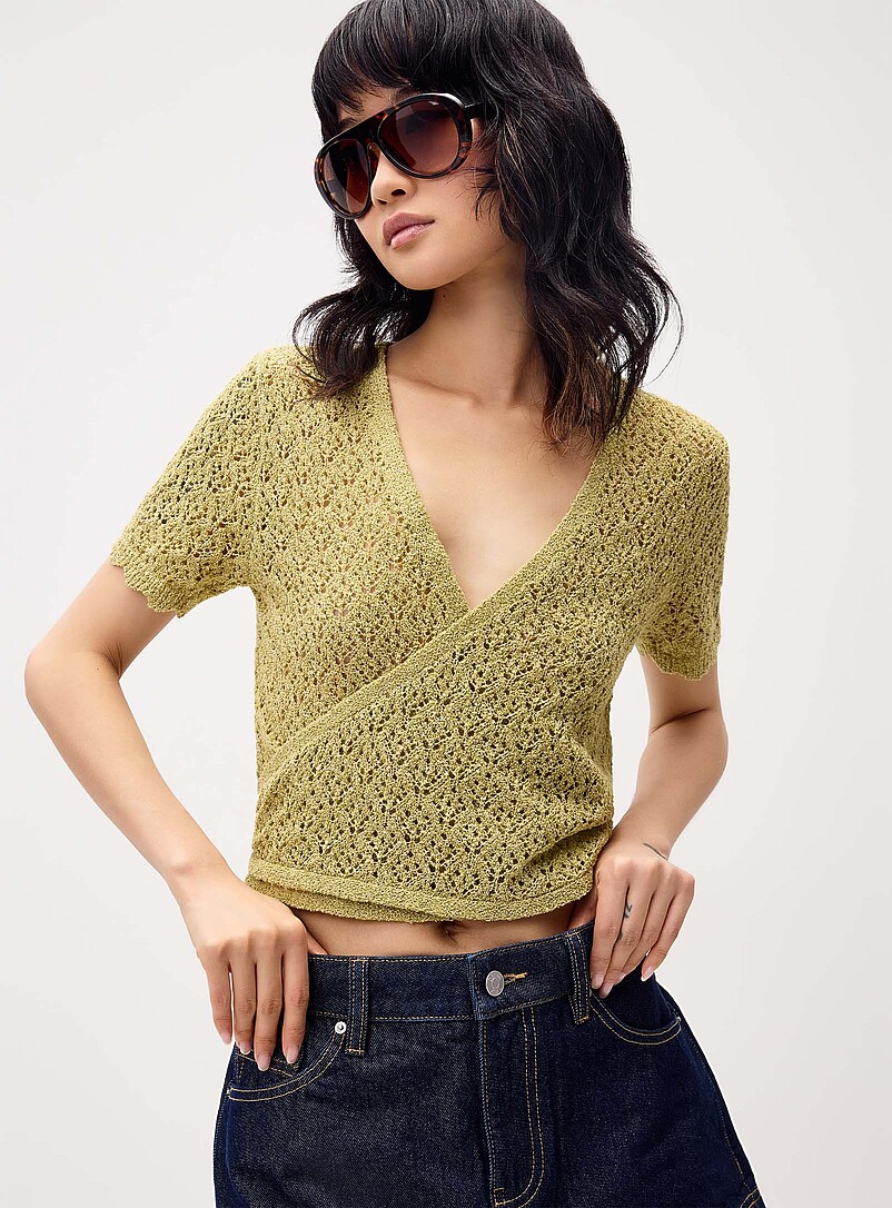 Openwork Knit Bolero