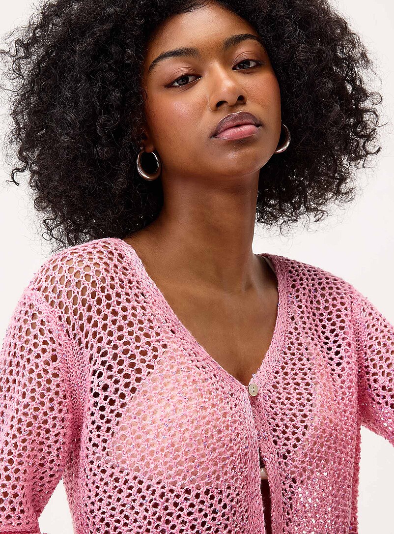 Shimmering openwork cardigan product image 2