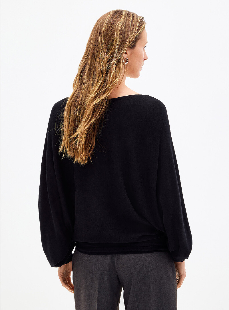 Batwing-sleeve fine-knit sweater product image 2