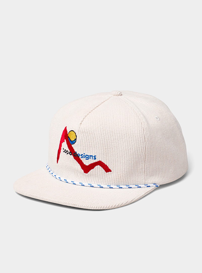 Topo Designs White Sunset corduroy cap for men