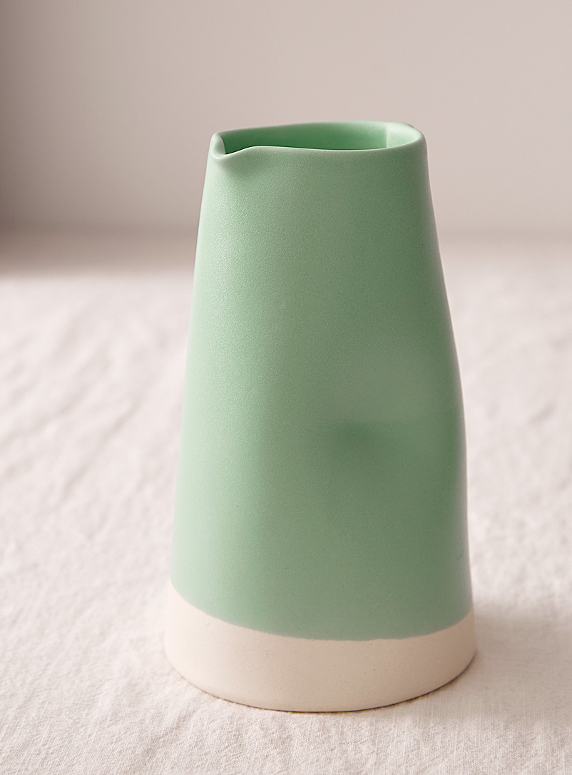 Atelier Make: La carafe porcelaine satinée Sarcelle-turquoise-aqua
