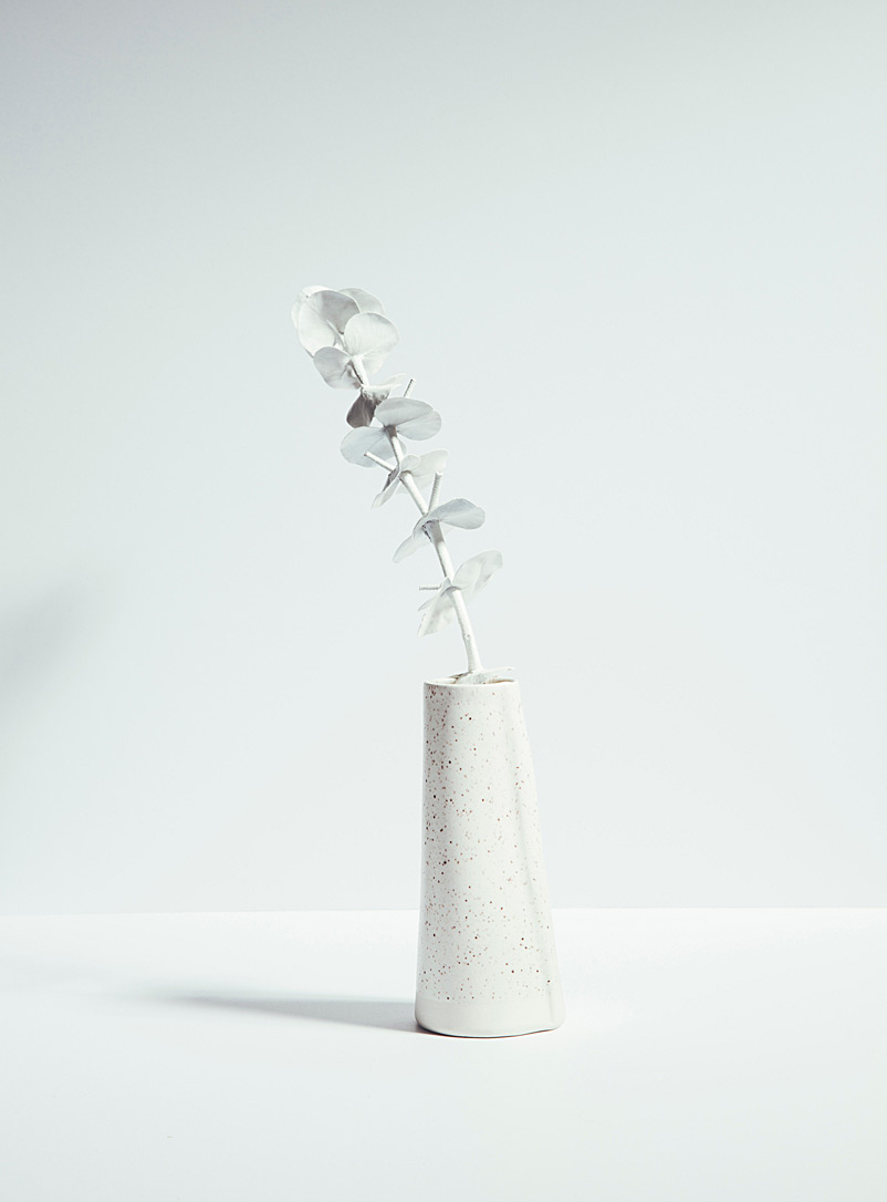 Atelier Make: Le vase porcelaine satinée 23 cm de hauteur Blanc
