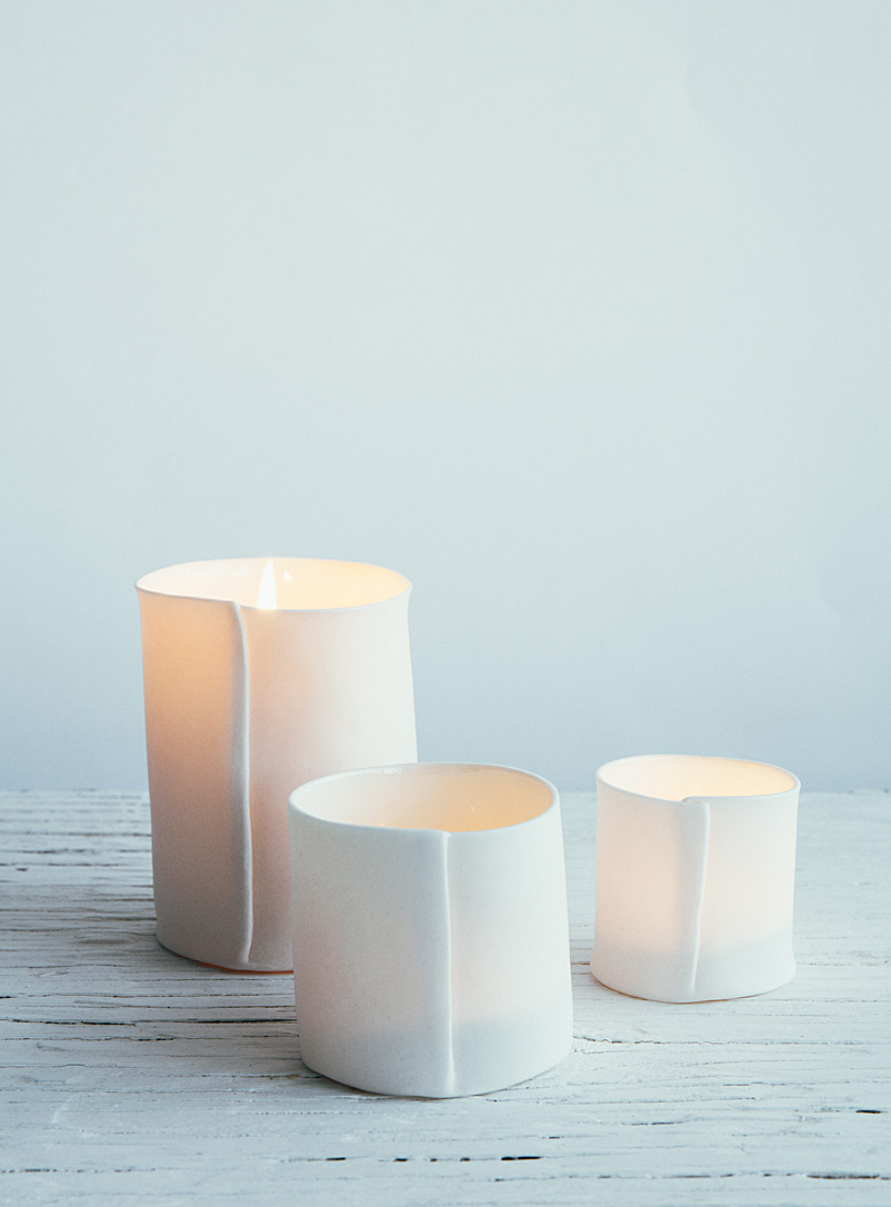 Atelier Make: Le trio de lanternes en porcelaine Blanc