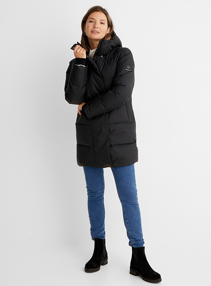 Audvik Black Fosfo recycled nylon puffer jacket for women