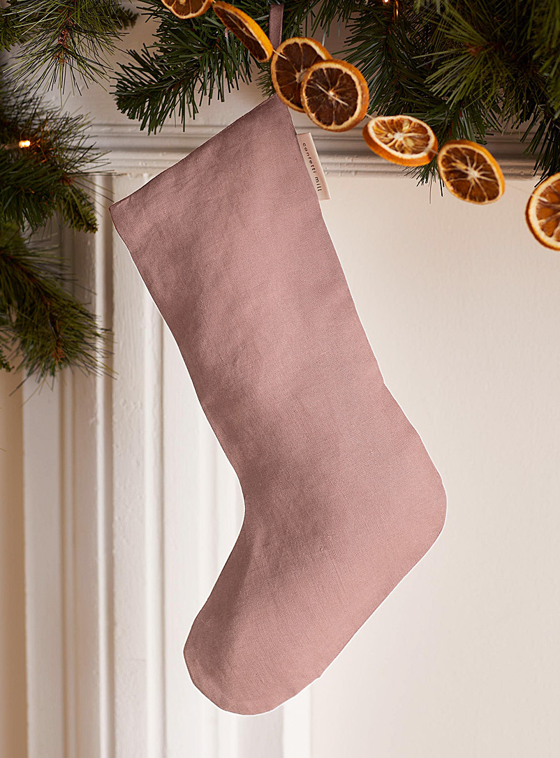 Le bas de Noël pur lin Collection de Noël | Confetti Mill | | Simons