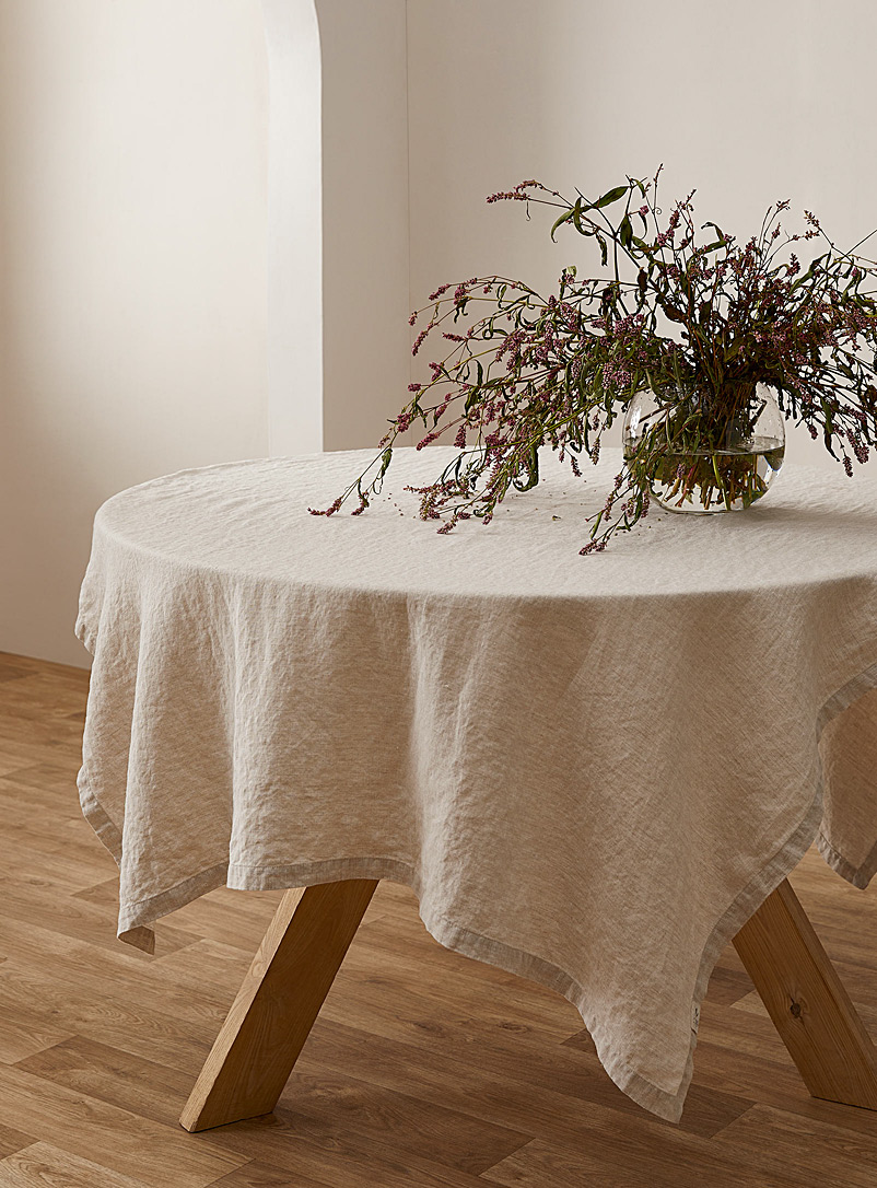 Confetti Mill Ecru/Linen Pure linen tablecloth