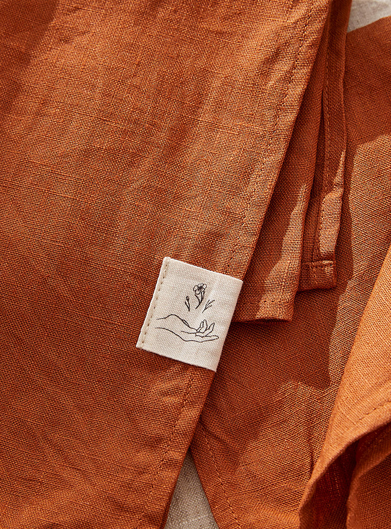 Confetti Mill: Les serviettes de table en lin naturel Ensemble de 4 Lavende