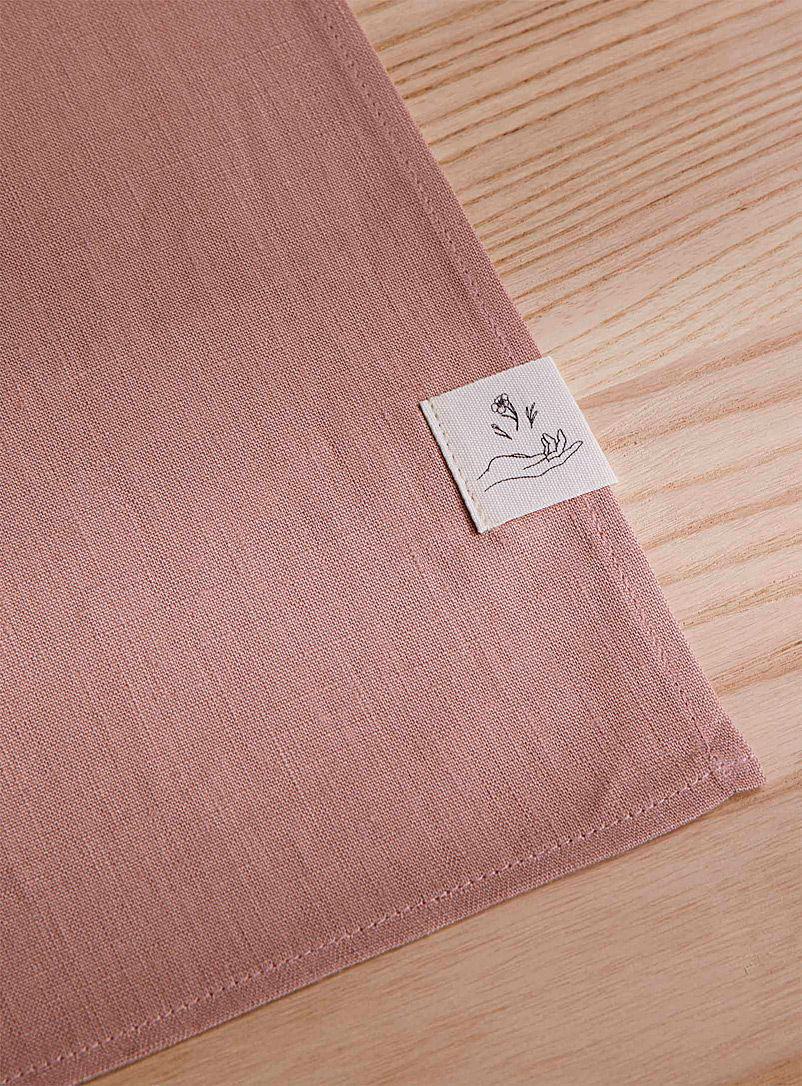 Confetti Mill: Les serviettes de table en lin naturel Ensemble de 4 Lavende