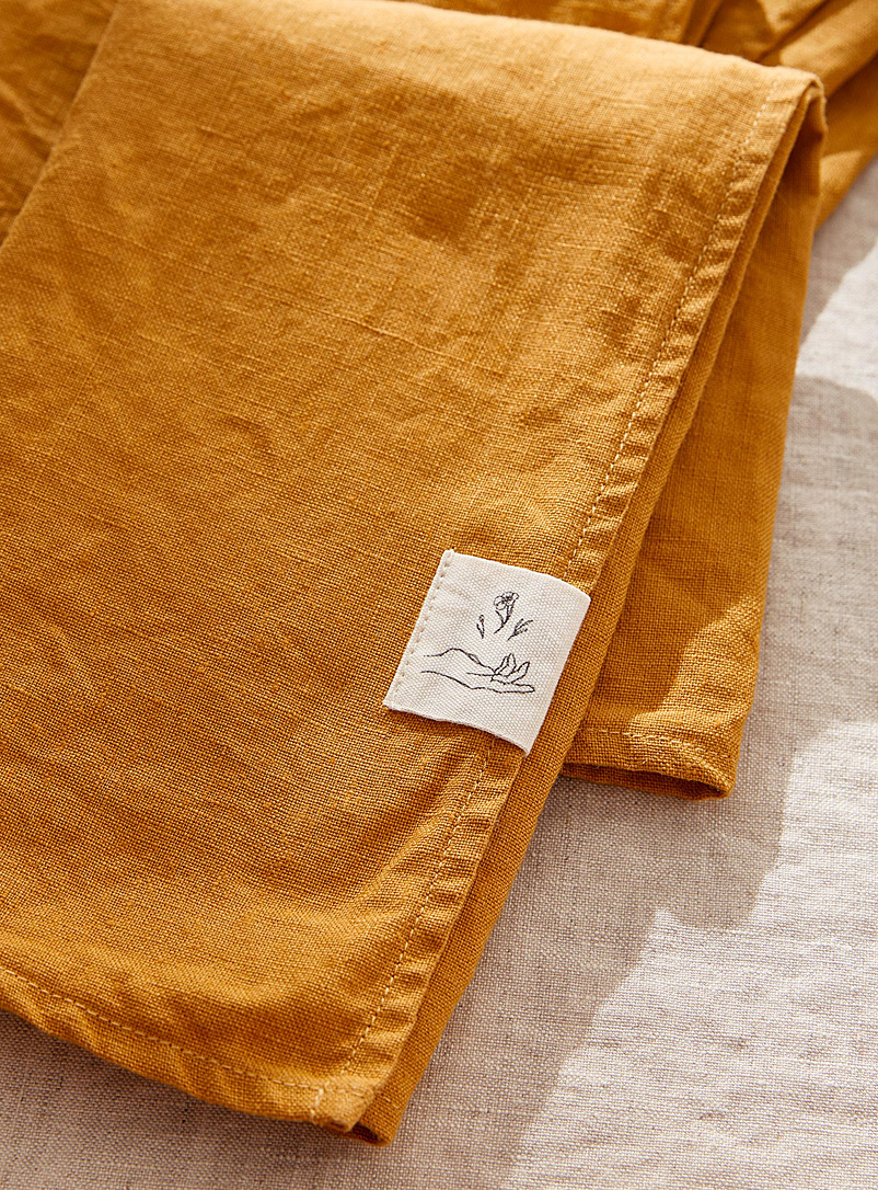 Confetti Mill: Les serviettes de table en lin naturel Ensemble de 4 Lavende