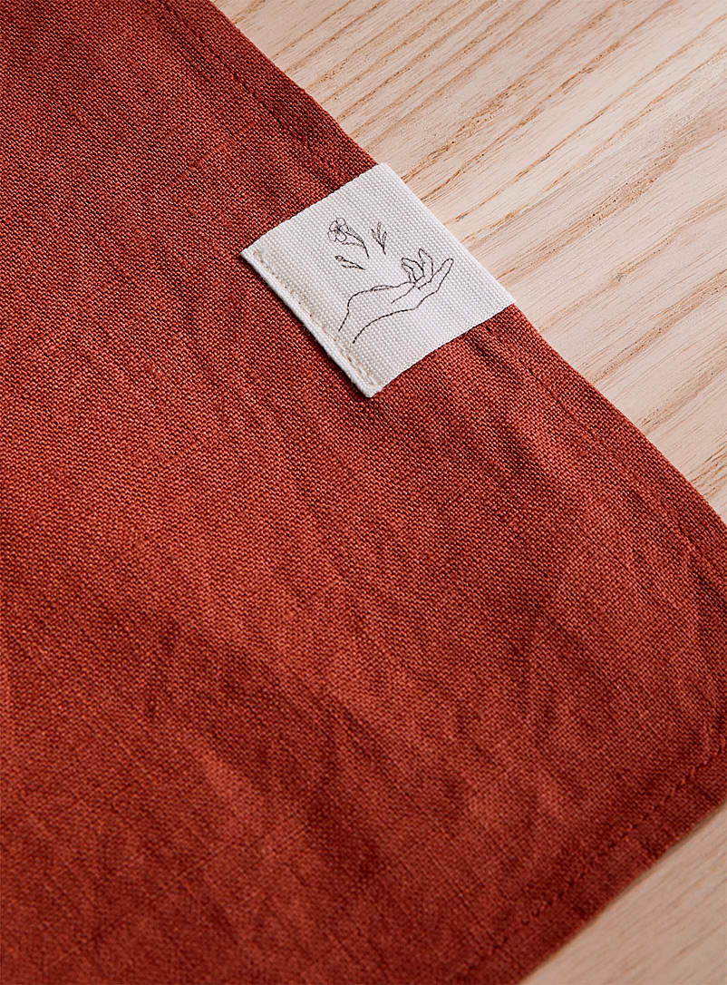 Confetti Mill: Les serviettes de table en lin naturel Ensemble de 4 Lavende