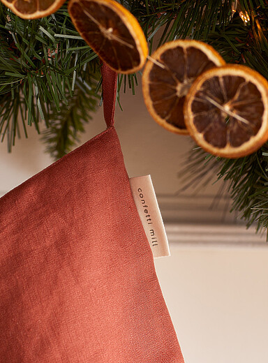 Le bas de No&euml;l pur lin <b>Collection de No&euml;l</b>