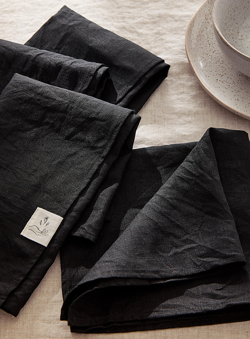 Natural Linen Napkins Set Of 4