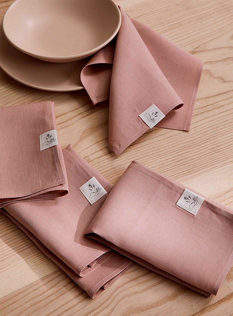 Natural Linen Napkins Set Of 4