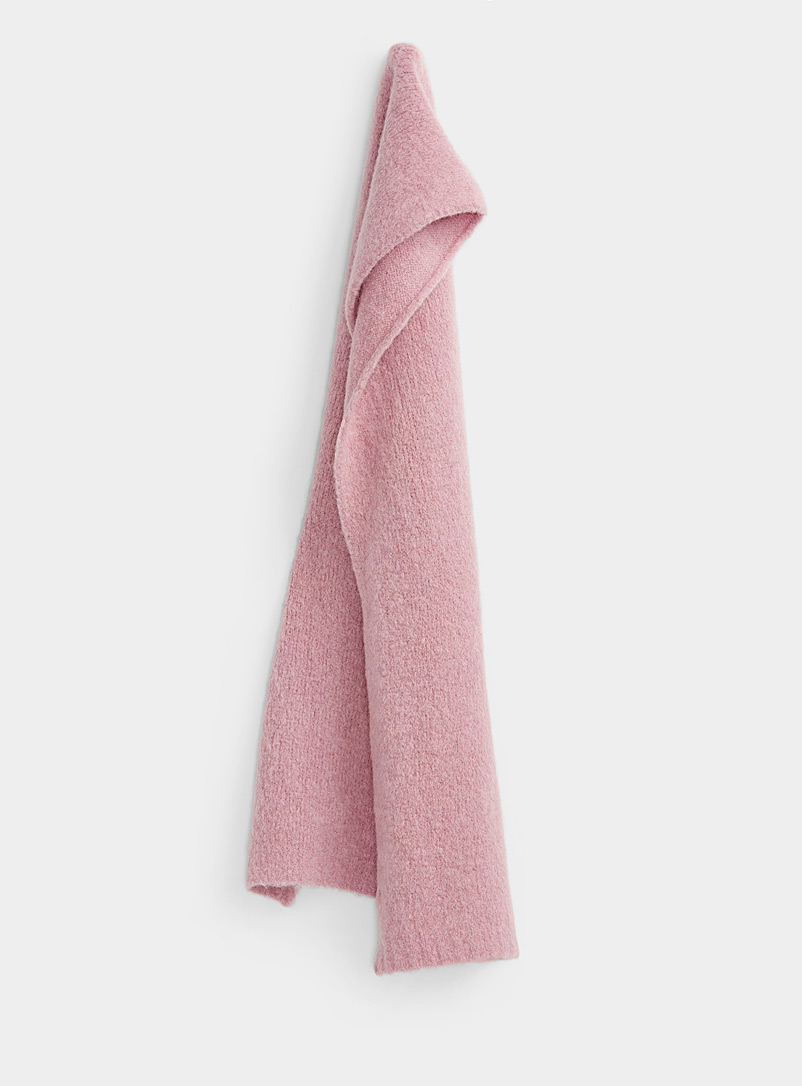 Simons Pink Alpaca monochrome scarf for women