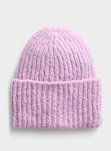 Ribbed chunky knit tuque <b>Exclusive collection from Italy</b>