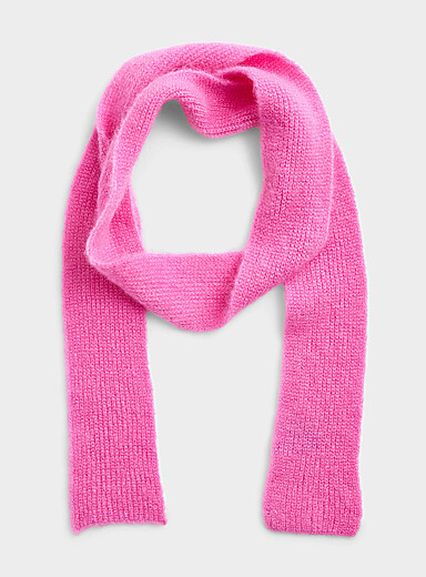 Solid narrow mohair scarf <b>Exclusive collection from Italy</b>