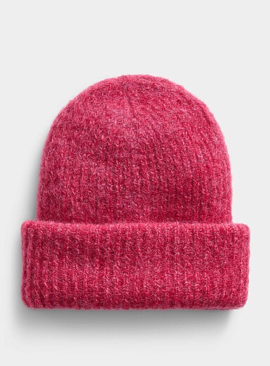 Wide-cuff mohair and alpaca tuque <b>Exclusive collection from Italy</b>