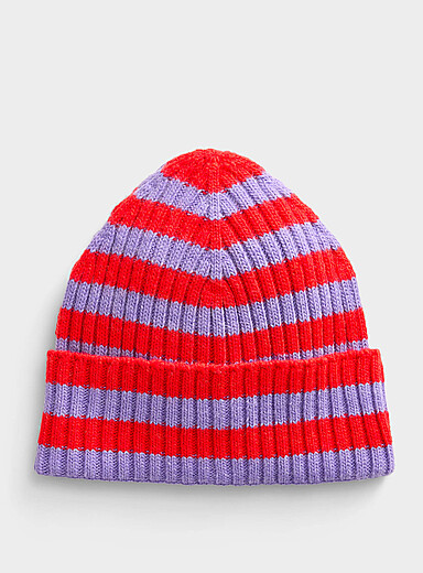 La tuque ray&eacute;e &agrave; revers <b>Collection exclusive d'Italie</b>