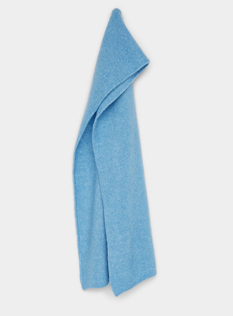 Simons Baby Blue Solid alpaca-wool scarf for women