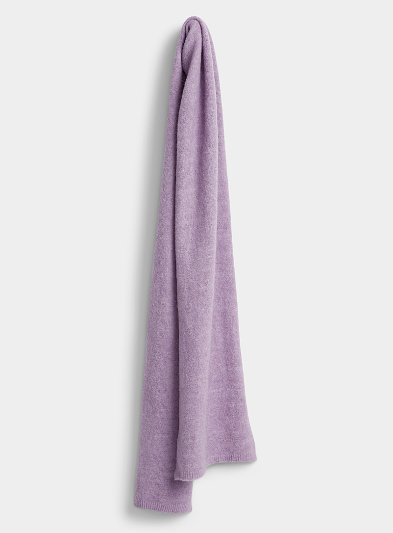 Simons Lilacs Solid alpaca-wool scarf for women