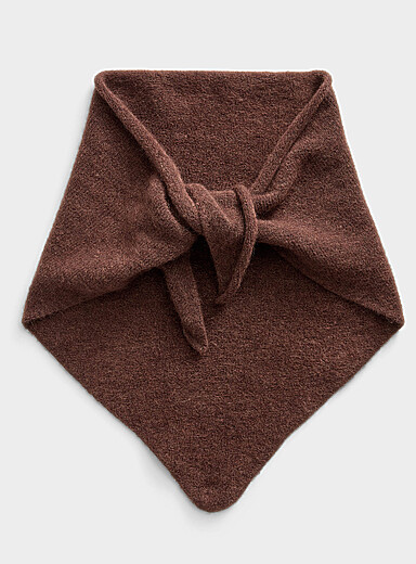 Wool and alpaca triangle scarf <b>Exclusive collection from Italy</b>