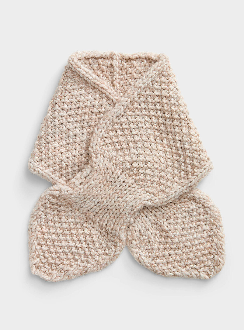 Cozy knit small tie scarf Exclusive collection from Italy | Simons