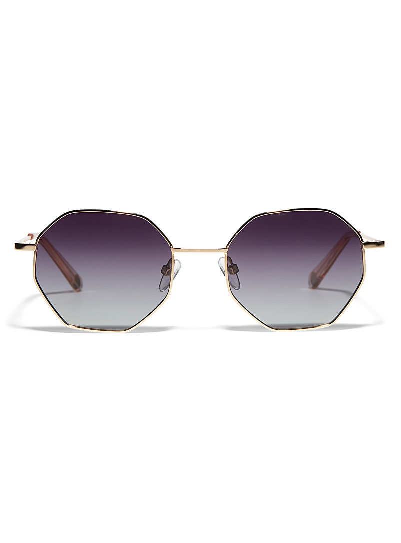 Mize Assorted Golden octagonal sunglasses for women