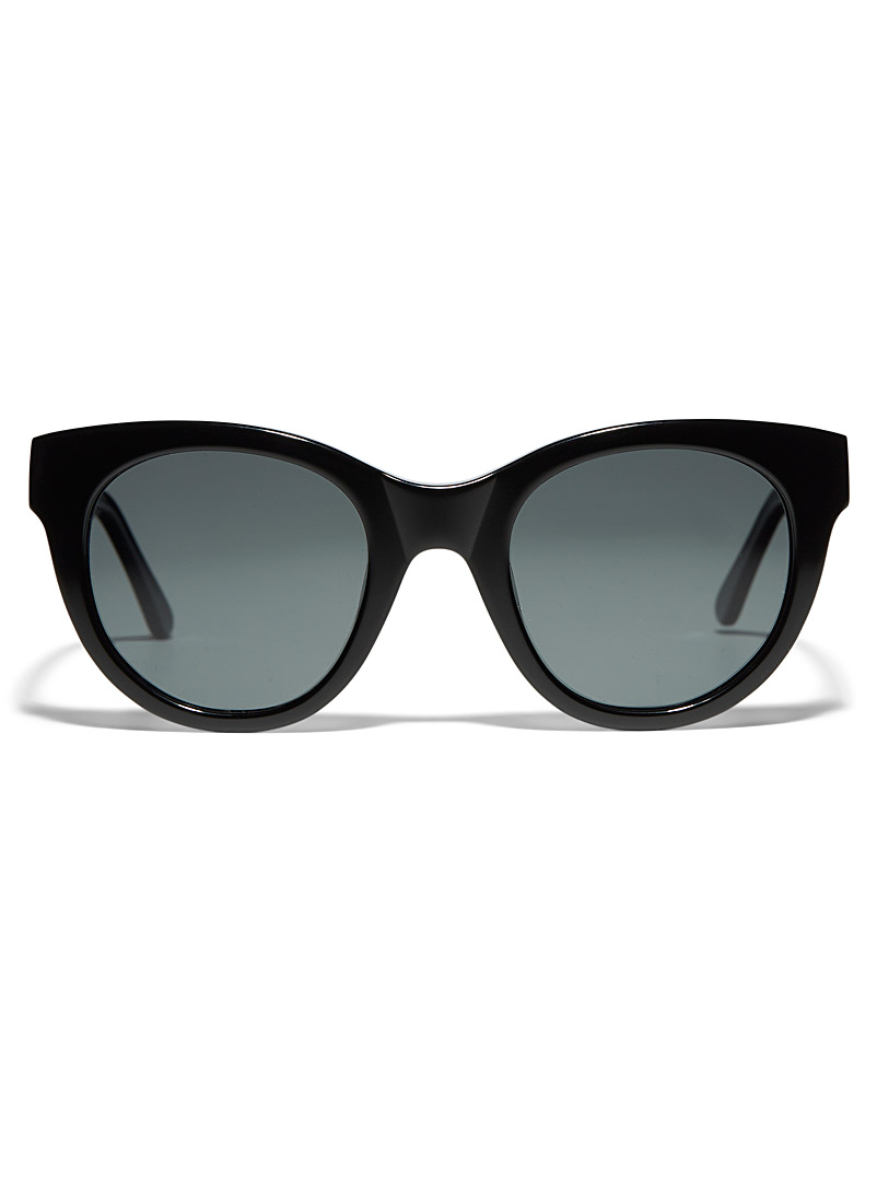 Mize: Les lunettes de soleil œil de chat arrondies Noir pour femme